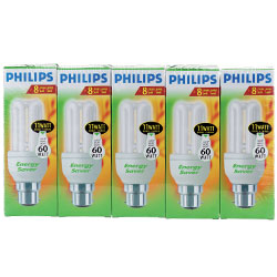 Philips Genie Energy Saving Lightbulbs 11W BC Pack of 5