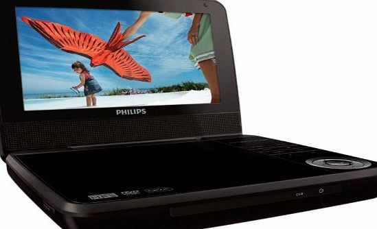 Philips Portable DVD Player PD7001B - portable DVD/Blu-Ray players (Battery, DC, LCD, 50/60, 480 x 234 pixels, 32 - 320 Kbit/s, MP3)