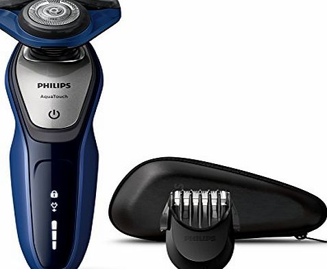 Philips S5600/41 Series 5000 Aqua Touch Electric Shaver with Smart Click Beard Trimmer (2 pin UK Plug)