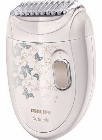Satinelle Corded Epilator HP6423/00 with Ladyshave Head Plus Trimming Comb