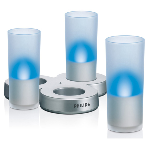 Philips IMAGEO Blue Glass Candle Lights