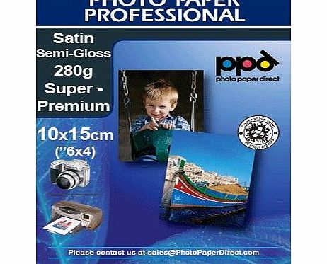Photo Paper Direct 10x15cm (6x4``) Pearl Satin Photo Cards Super Premium 280g X 100 Cards