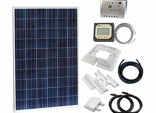 Photonic Universe 250W solar panel kit for charging 12V/24V battery in a motorhome, caravan, campervan, boat or for off-grid solar power system