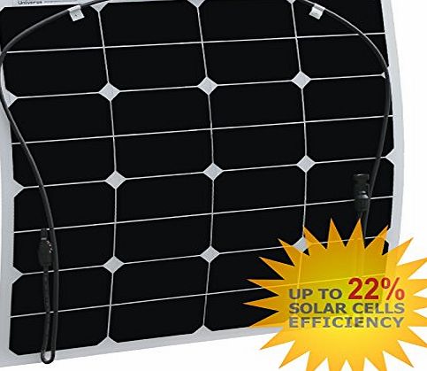 Photonic Universe 50W Photonic Universe flexible solar panel made of back-contact cells, for a motorhome, caravan, campervan, rv, lorry, trailer, or for a boat/yacht, or an off-grid solar power system