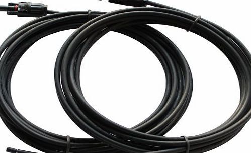 Photonic Universe Pair of 5m 2.5mm single core extension cables with MC4 connectors for solar panels and solar power systems