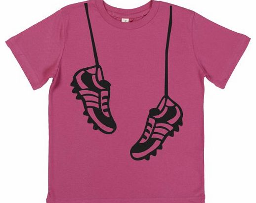 - Hanging Football Boots Girls Top 9-10 yrs - Pink
