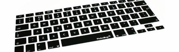 UK Black Keyboard Silicone Skin Cover use for Apple Macbook Air (13``) and Macbook Pro (13``, 15``, 17``) inch Laptop computer