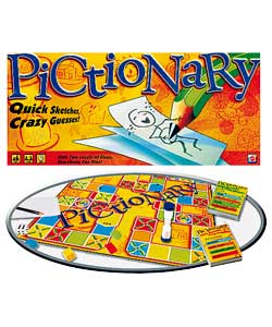 Mattel Pictionary Family Edition Board Game