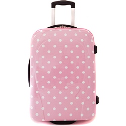 Picture Case Pink Polka Dot Large 24` Trolley Case