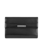 Black Genuine Leather Flap Wallet