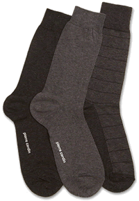Pierre Cardin Charcoal Socks (3 pack)