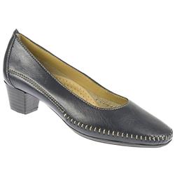 Female Carla Leather Upper Leather Lining Comfort Courts in Navy