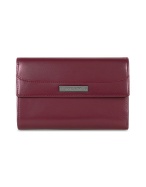 Mauve Genuine Leather Flap Wallet