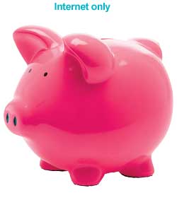 pig Money Bank Chrome - Pink