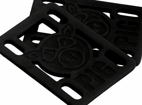 Pig Skateboard Accessories Pig Wheels Piles Hard Shockpads 1/8`` Black