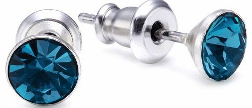 Pilgrim Womens Stud Earring Silver Plated, Blue 646213