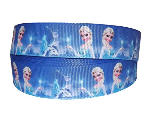 DISNEY FROZEN PRINCESS ELSA SPARKLE GROSGRAIN RIBBON 2M X 22mm FOR CAKES BIRTHDAY CAKES GIFT WRAP WRAPPING RIBBON HAIR BOWS CARDS CRAFT SHOELACES