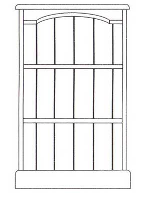 BOOKCASE LOW NARROW APPROX 3 x 2 ONE RANGE