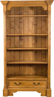 BOOKCASE TALL 80IN x 44IN OPEN WITH DRAWER