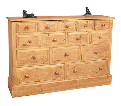 pine Chest of Drawers 14 Drawer
