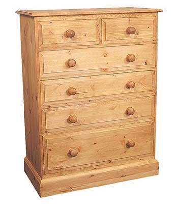 pine Chest of Drawers 2 Over 4 Drawer Romney