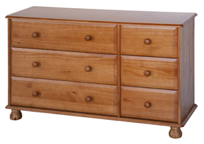 pine CHEST OF DRAWERS 3 3 WIDE DOVEDALE
