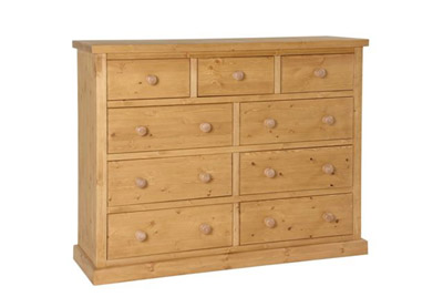 pine CHEST OF DRAWERS 3 PLUS 6 CHUNKY PINE