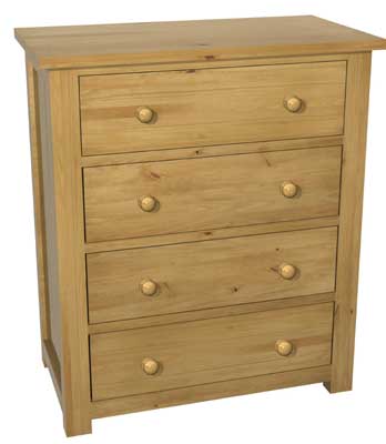 pine CHEST OF DRAWERS 4 DRAWER LARGE AYLESFORD
