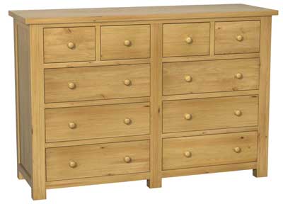 pine CHEST OF DRAWERS 4 OVER 6 AYLESFORD