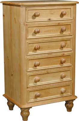 CHEST OF DRAWERS 6 DRAWER ASCOT