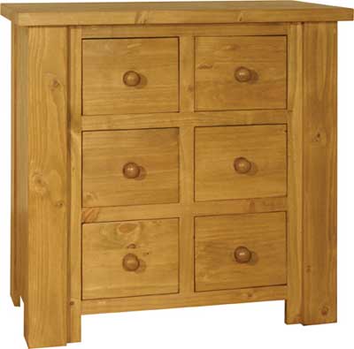 pine CHEST OF DRAWERS 6 DRAWER CAFE BOSTON