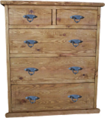 CHEST OF DRAWERS ROUGH SAWN