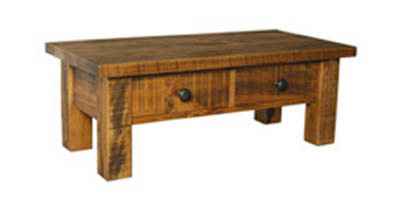 pine COFFEE TABLE 2 DRAWER SPENCER