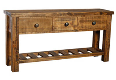 pine CONSOLE TABLE 3 DRAWER SPENCER