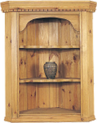 pine CORNER CUPBOARD OPEN HANGING