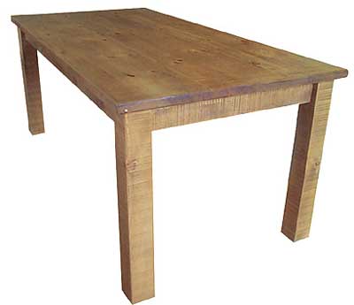 pine DINING TABLE 4 FT ROUGH SAWN PLANK