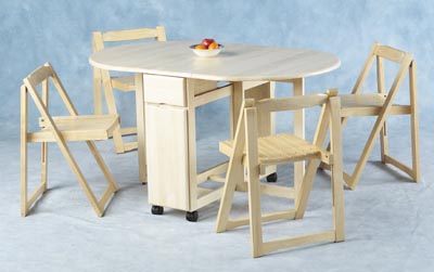 pine DINING TABLE SET BUTTERFLY DELUXE