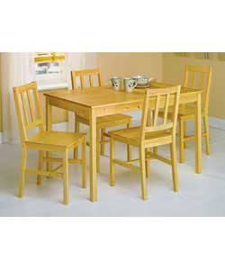 Pine Dining Table with four Chairs