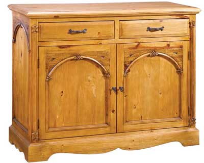 pine Double Sideboard Cathedral
