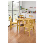 Gateleg Table & 4 Pine Chairs