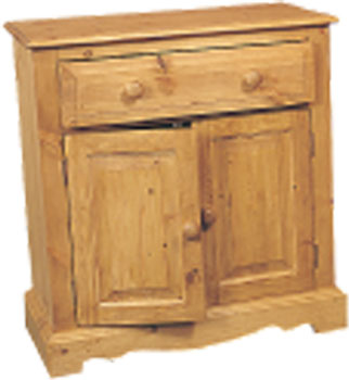 pine HALL CUPBOARD 2DOOR 1DRAWER