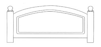 HEADBOARD 3FT SINGLE ARCHED PANEL ONE RANGE