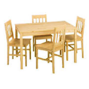 large dining table & 4 chairs