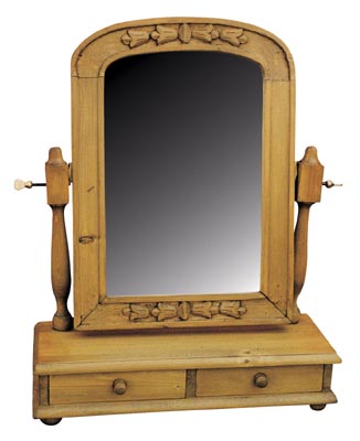PINE MIRROR SWING CARVED WITH DRAWERS