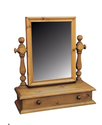 PINE MIRROR SWING WITH DRAWER LG