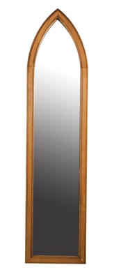 PINE MIRROR WALL GOTHIC TALL