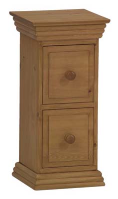 PINE PLANT STAND 2 DRAWER
