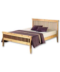 Pine Shaker 5ft Bedstead with Sprung Mattress