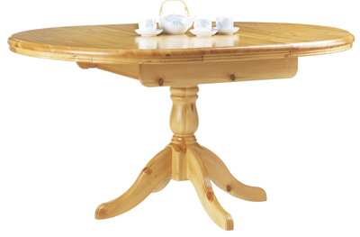 pine TABLE SINGLE PEDESTAL FLIPTOP CORNDELL