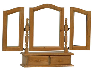 PINE TRIPLE MIRROR VANITY CORNWALL